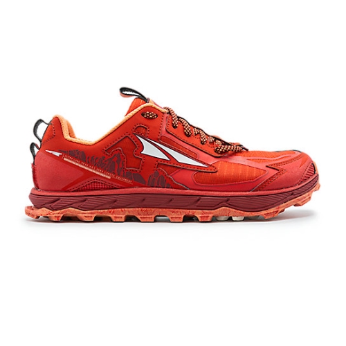 Tenis Senderismo Altra LONE PEAK 4.5 Mujer Rojos | 78251HGKP