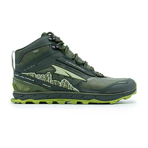 Tenis Senderismo Altra LONE PEAK 4 Hombre Azules Verdes | 41203GMCQ